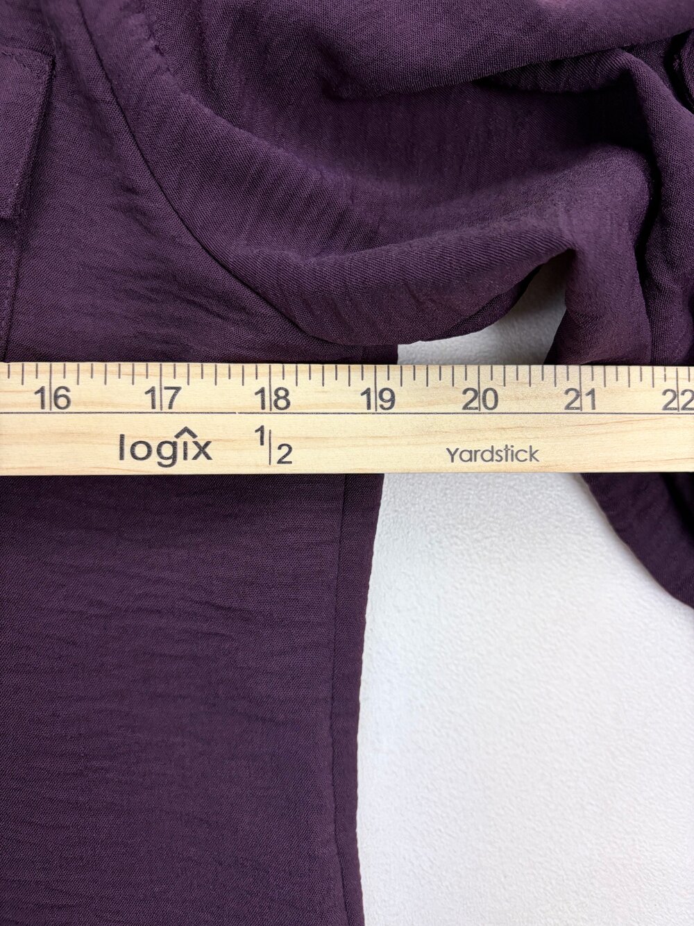 Calvin Klein Plum Roll-Tab Tunic Blouse M Button-Front - Picture 6 of 13